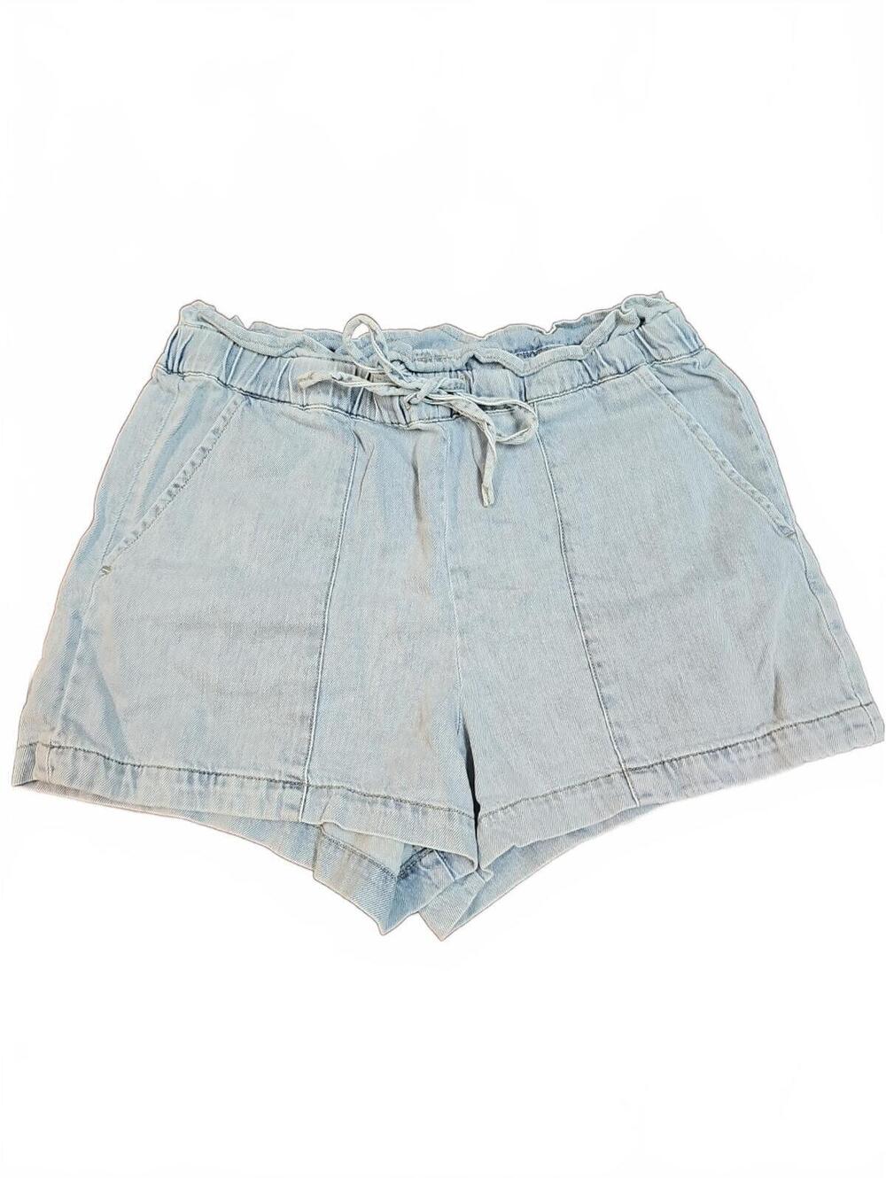 Dear John Pull On Tie Denim Shorts Size M. 2.5 Inseam